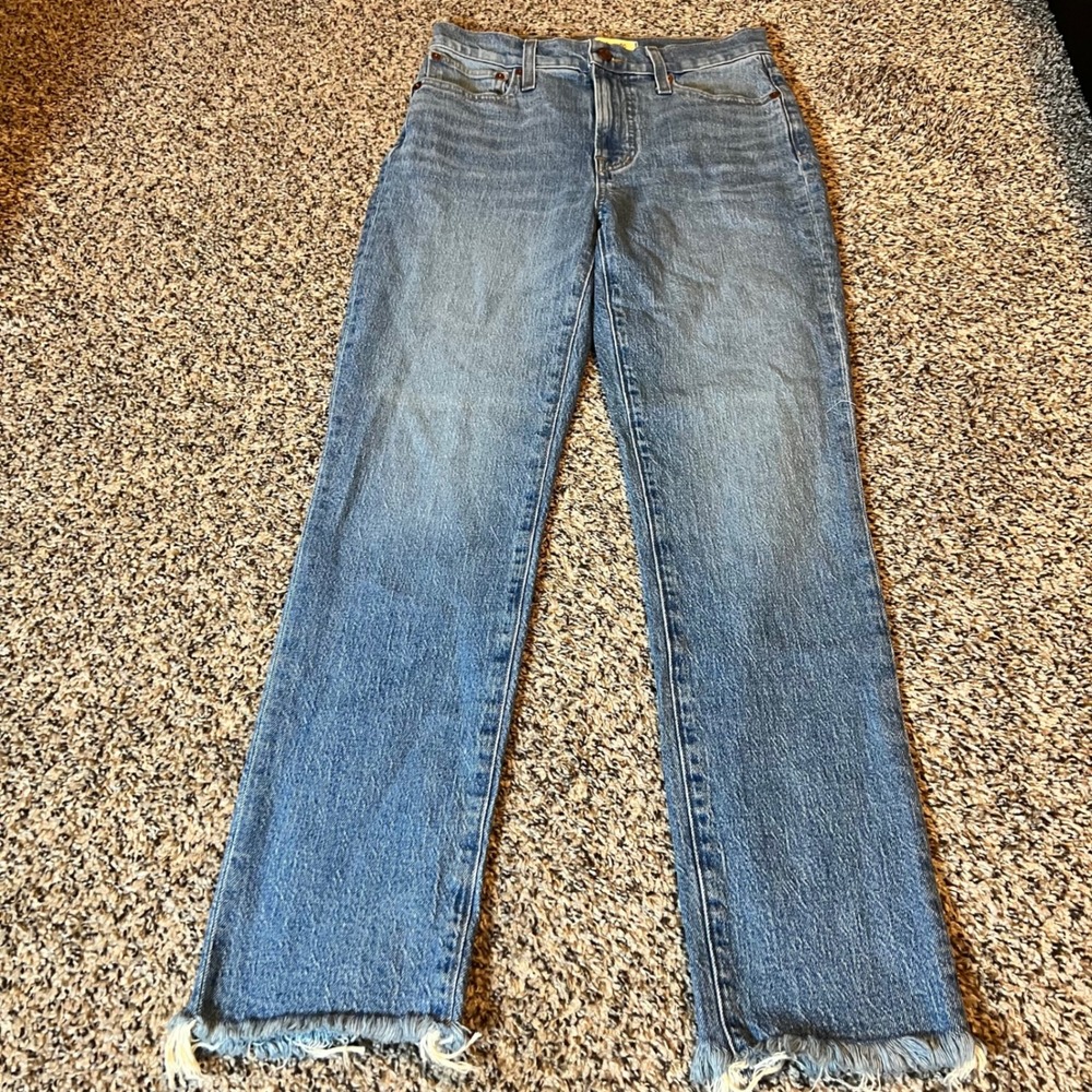 Madewell The Perfect Vintage Jean High Rise Frayed Hem Medium Wash Women‎ 26